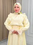 Ys6789-Safir Vual Elbise-Sarı