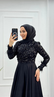 Yx3386-Hürrem Abiye-Siyah