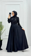 Yx3386-Hürrem Abiye-Siyah