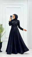 Yx3386-Hürrem Abiye-Siyah
