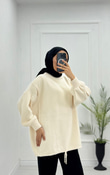 Yx5071-Basic Angora Kazak-Krem