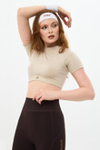 Oishii Kumo Kısa Crop Top Bej