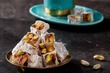 Gift İtems in Metal BoxDouble Roasted Turkish Delight in  White Metal Box 800Gr