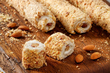 WRAP DELIGHTSRolled Special Turkish Delight With Almond Covered With Ground Almond 