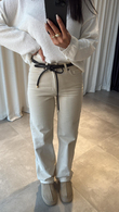 Bej Straight Jean