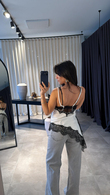 Beyaz Lares Dantelli Top