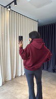 Bordo Caprea Kapüşonlu Sweat