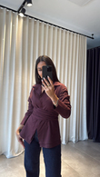 Bordo Daphne Gömlek