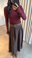 Bordo Dilvin Otrera Transparan Bluz