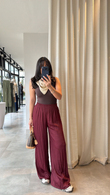 Bordo Sarh Pantolon