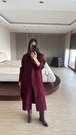 Bordo Süet Kaban