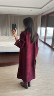 Bordo Süet Kaban