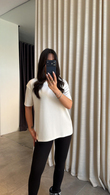 Ekru Modal Basic T-shirt