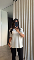 Ekru Modal Basic T-shirt
