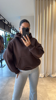 Kahve Caprea Kapüşonlu Sweat