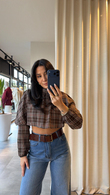 Kahve Caroline Gömlek