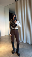 Kahve Lily Pantolon