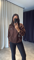 Kahve Orijinal Marka Kapüşonlu Sweat