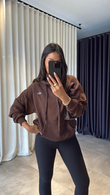 Kahve Orijinal Marka Kapüşonlu Sweat