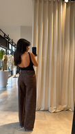 Kahve Taşlı Jean