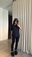 Lacivert Modal Basic T-shirt
