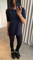 Lacivert Modal Basic T-shirt