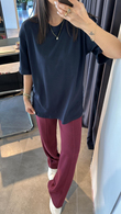 Lacivert Orijinal Marka Oversize T-shirt