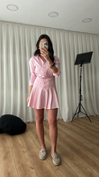 Pembe Gömlek Elbise