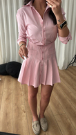 Pembe Gömlek Elbise