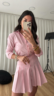 Pembe Gömlek Elbise