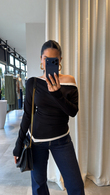 Siyah Aisne Bluz