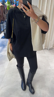 Siyah Oversize Moria T-shirt