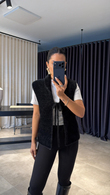 Siyah Peluş Yelek