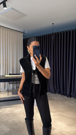 Siyah Peluş Yelek