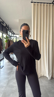 Siyah Uzun Kollu Basic T-shirt