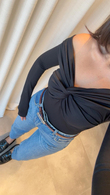 Siyah Vınca Bodysuıt