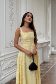 Adelina İp Askılı Çiçekli Midi Elbise 3658