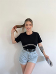 Aksesuar Düz Basic T-shirt 1410  SİYAH