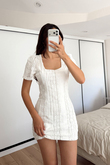 Alçin Karpuz Kol Mini Elbise 7262
