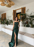 Allyso Degaje Yaka Yırtmaçlı Abiye 582243 ZÜMRÜT