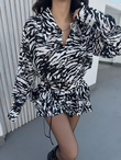 Alyana Gömlek Yaka Mini Elbise 9563 SİYAH