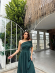 Amelia Simli Tek Kol Abiye 582890 ZÜMRÜT YEŞİLİ
