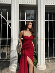 Ariana Gloplu Sim Detay Abiye 583218 KIRMIZI