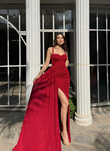 Ariana Gloplu Sim Detay Abiye 583218 KIRMIZI