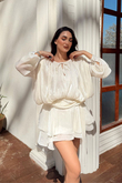 Arwen Fırfırlı Bağlama Detay Mini Elbise 221732