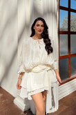 Arwen Fırfırlı Bağlama Detay Mini Elbise 221732