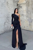 Ava Tek Omuz Tasarım Abiye 582743 SİYAH