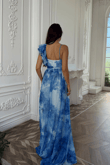 Batik Desenli Kol Fırfır Şifon Abiye 2003