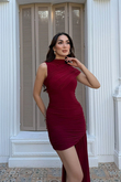 Beta Kuyruk Detay Mini Elbise 5073