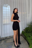 Beta Kuyruk Detay Mini Elbise 5073